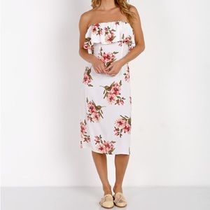 Flynn Skye Fiona Midi White Gartherings Size: XS